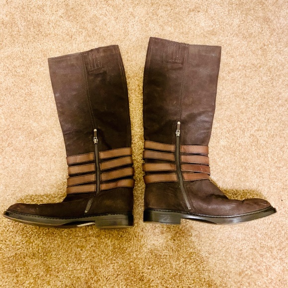 B. Makowsky Brown Leather riding boots Size 10 - Picture 2 of 16